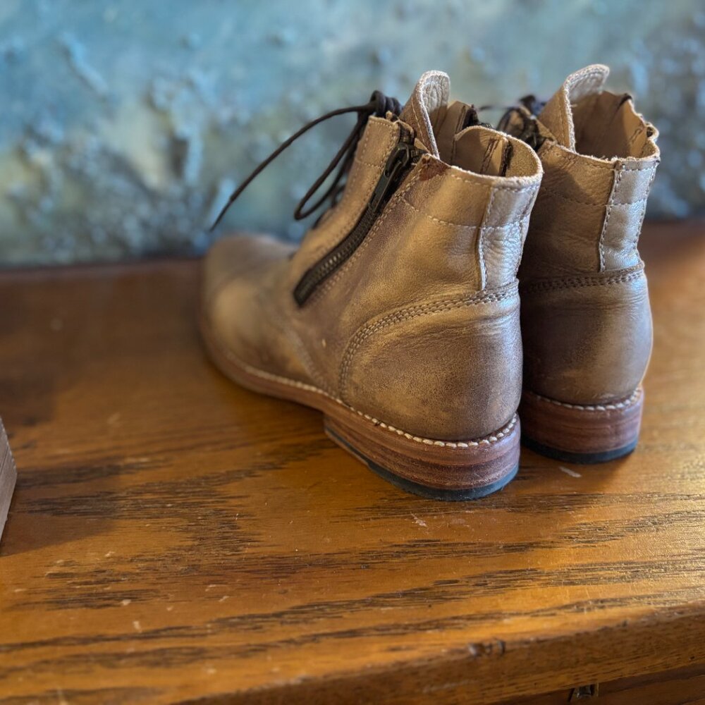 Bed Stu Bonnie Cobbler Ankle Boots in Rustic Tan - Picture 7 of 10